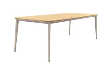 Vdgarde Premium Alaska tuintafel - teak/alu - mokka- 240x100, Verzenden, Nieuw, Rond, Hout