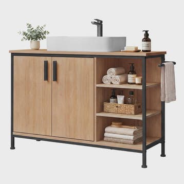 EUGAD Onderbouw Wastafelmeubel met Handdoekhouder - 90x30x60, Huis en Inrichting, Kasten | Boekenkasten, Verzenden, Nieuw