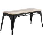 Banken | BISTRO | Hout/Staal | Hout (Mango) | Zwart Frame |, Verzenden, Nieuw in verpakking