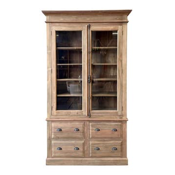 Smalle teak kast met spanjolet beslagKasten, Ophalen of Verzenden, Nieuw