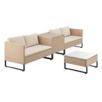 Loungeset / Tuinset Santorini - Polyrotan - Modulair - Crème, Verzenden, Nieuw