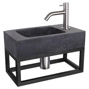 Differnz fonteinset bombai black - natuursteen - kraan, Verzenden, Nieuw