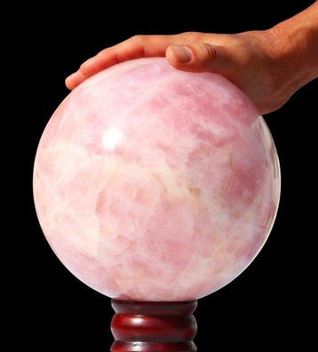 5,52 kg Grote rozenkwarts kristallen bol - 160 mm - India, Verzamelen, Mineralen en Fossielen