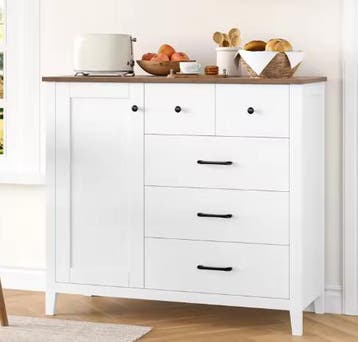 Dressoir met 5 Lades & Deur – Keukenkast met Werkblad, Verzenden, Nieuw