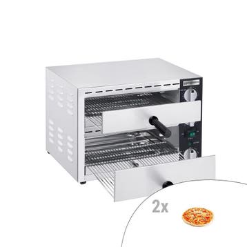 GGM Gastro | Mini pizza-oven - 486x358x360mm - 2 kamers - |, Verzenden, Nieuw in verpakking, Ovens, Magnetrons en Steamers