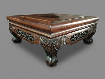 Japanese Hand-Carved Wooden Bonsai Stand (Kadai) - Mythical