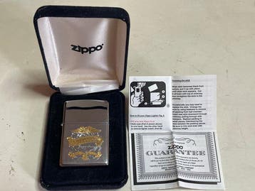 Zippo, Box Custodia in Velluto Blu e Documenti - Legendary, Nieuw