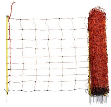 Schapennet basic 90cm hoog, 50m oranje enkele poot, Ophalen of Verzenden