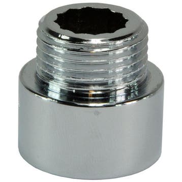 Riko Kraanverlengkoppeling - 3/8x15mm - Chroom, Ophalen of Verzenden, Nieuw