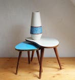 Bijzettafel - Hout, kunststof - Twee plantentafels en vaas
