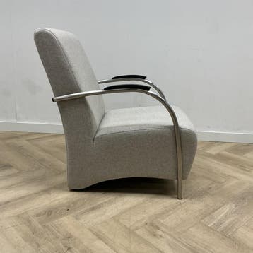 Woood  Halifax fauteuil licht grijs - Gratis Bezorging, Gebruikt, Ophalen of Verzenden, Eén, Stof