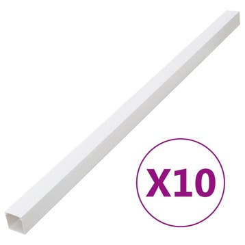 vidaXL Kabelgoot 100x40 mm 10 m PVC, Verzenden, Nieuw