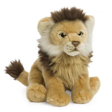 WNF pluche leeuw knuffel - 23 cm - zittend - pluche, Kinderen en Baby's, Speelgoed | Knuffels en Pluche, Verzenden, Nieuw