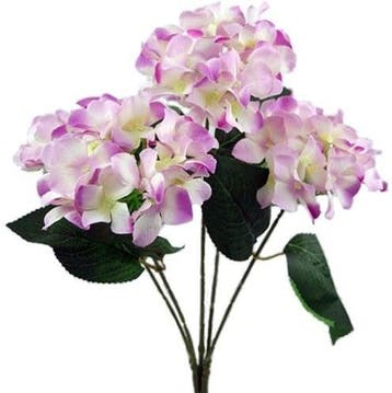 Hortensia Hydrangea Groot Ivory Lila Zijdenbloem New 49 cm, Ophalen of Verzenden, Nieuw