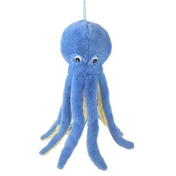 Inware inktvis knuffel - blauw - pluche - 36 cm - zeedieren, Verzenden, Nieuw