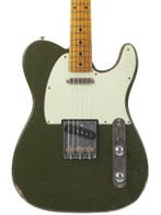 Kauffmann ’56 T Olive Drab Paulownia Maple Neck Medium Rel, Ophalen of Verzenden, Nieuw, Solid body