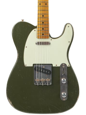 Kauffmann ’56 T Olive Drab Paulownia Maple Neck Medium Rel, Ophalen of Verzenden, Nieuw, Solid body