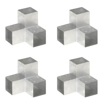 vidaXL Paalverbindingen 4 st Y-vorm 101x101 mm, Verzenden, Nieuw
