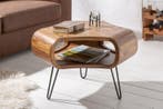 Retro salontafel ORGANIC LIVING 70cm Sheesham palissander, Huis en Inrichting, Tafels | Salontafels, Ophalen of Verzenden, Nieuw