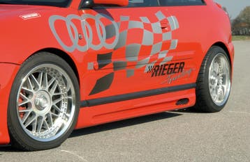 Rieger side skirt | geschikt voor Audi A3 8L | ABS | Rechts, Auto-onderdelen, Verzenden, Nieuw, Audi