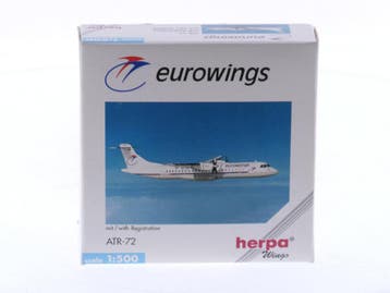Schaal 1:500 Herpa 508018 ATR-72 Eurowings Reg. D-AEWG #8310, Ophalen of Verzenden, Zo goed als nieuw