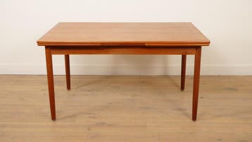 Vintage eettafel | teak | Uitschuifbaar | 140 cm, Huis en Inrichting, Tafels | Eettafels, Ophalen of Verzenden, Nieuw