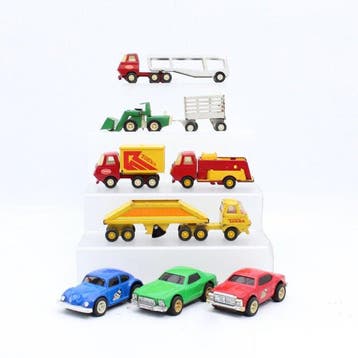 Tonka - Blikken speelgoed - Bestelwagen, Brandweer wagen ,