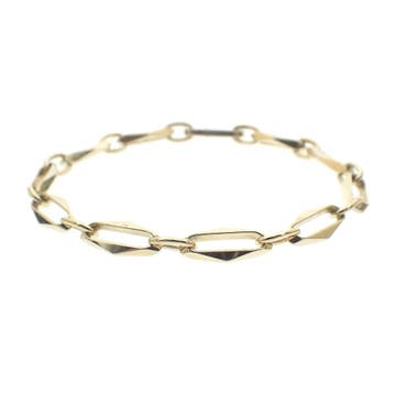 Gouden closed forever schakelarmband, Ophalen of Verzenden, Gebruikt, Goud, Goud