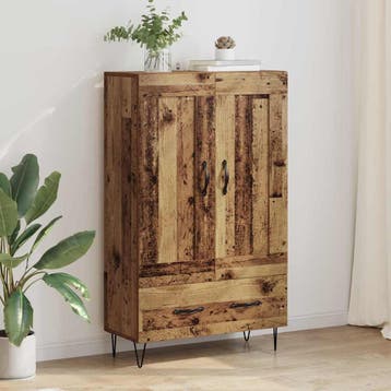 vidaXL Highboard Oud Hout 69,5 x 31 x 115 cm Bewerkt hout, Huis en Inrichting, Kasten | Buffetkasten, Minder dan 50 cm, Verzenden