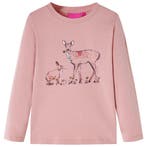 vidaXL Kindershirt met lange mouwen 128 roze, Verzenden, Nieuw