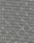 Polyester/Wol Ruit Pailletten Zwart/Wit, Nieuw, Zwart