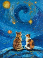 Michele Luna (1980) - Gatti al chiaro di luna omaggiando Van