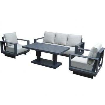 Avellino stoel bank dining loungeset 4 delig met, Tuin en Terras, Ophalen of Verzenden, Nieuw, Aluminium
