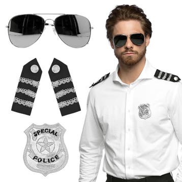 Politieagent Accessoires Set 3-delig, Ophalen of Verzenden, Nieuw