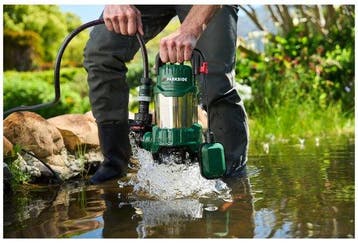Dompelpomp - Vuilwaterpomp - 1100W - Groen - Parkside, Verzenden, Zo goed als nieuw