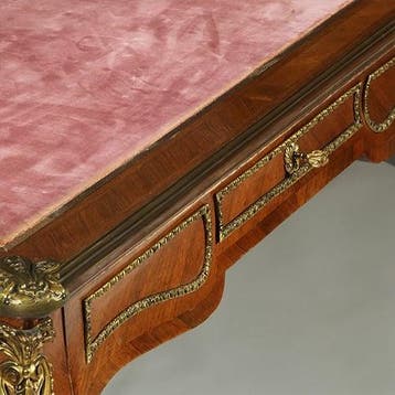 Bureau plat verguld brons en inlegwerk gesigneerd Auguste Ch, Ophalen of Verzenden