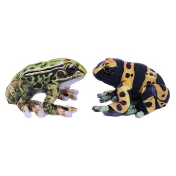 Boomkikker knuffel set van 2 - pluche - 24 cm - groen en, Verzenden, Nieuw