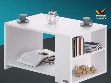 Salontafel Santa Cruz Wit 90x60x50cm (Meubelen, Interieur), Verzenden