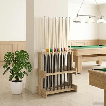 vidaXL Biljartkeu standaard Bewerkt hout 60 x 35 x 60 cm, Verzenden, Nieuw