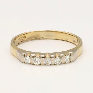 Ring - 18 karaat Geel goud Diamant (Natuurlijk), Nieuw