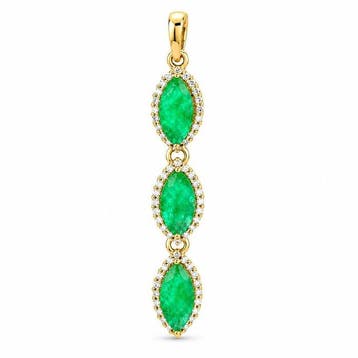 Zonder minimumprijs - Hanger - 14 karaat Geel goud - 1.86ct.