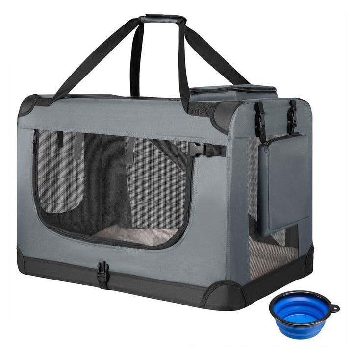 Vouwbare Hondentransportbox / Bench Lassie XL - Grijs - 56 x, Dieren en Toebehoren, Transportboxen, Nieuw, Verzenden
