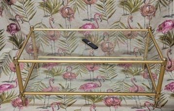 otre - Salontafel - Kristal, Verguld messing