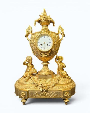 Tafelklok Lodewijk XVI-stijl - Verguld brons - 1850-1900 -
