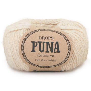 DROPS Puna Natural Mix - 02 beige - Wol Garen, Ophalen of Verzenden, Nieuw
