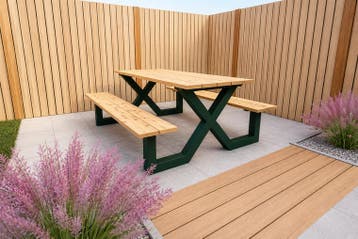 Picknicktafel model X 300 cm van Douglas hout, Ophalen of Verzenden, Nieuw