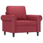 Fauteuil kunstleer wijnrood 60cm | Retourdeal 67% Korting, Huis en Inrichting, Fauteuils, Overige materialen, Nieuw, 75 tot 100 cm