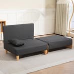 Slaapbank Seinlus 1-zits 81x88x68 cm donkergrijs [en.casa], Huis en Inrichting, Banken | Sofa's en Chaises Longues, Verzenden