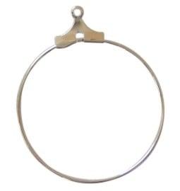 2 x   Metalen creolen 20mm oogje 1mm (Creolen oorbellen), Ophalen of Verzenden, Nieuw, Overige typen