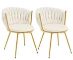 Set van 2 Draaibare Velvet Eetkamerstoelen –Comfort en Desig, Verzenden, Nieuw